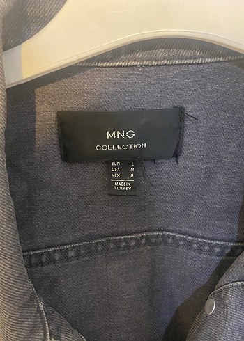 Gri Düğmeli Kadın Denim Ceket mango - Görsel 2