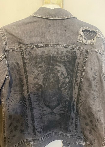 Gri Düğmeli Kadın Denim Ceket mango - Görsel 4