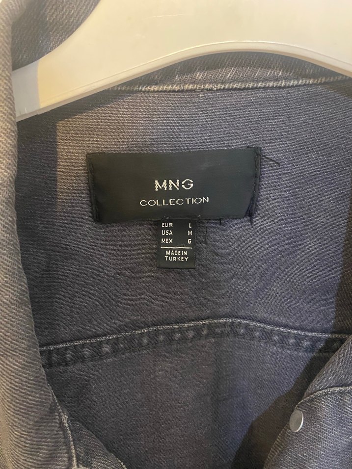 Gri Düğmeli Kadın Denim Ceket mango - Görsel 2