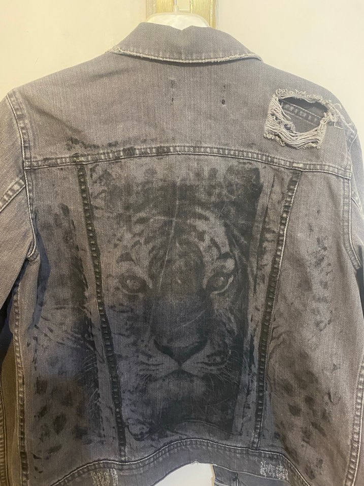 Gri Düğmeli Kadın Denim Ceket mango - Görsel 4