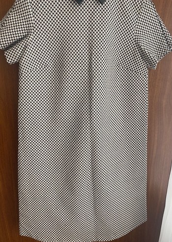 Zara marka Kareli Kısa Kollu Midi Elbise - Görsel 2