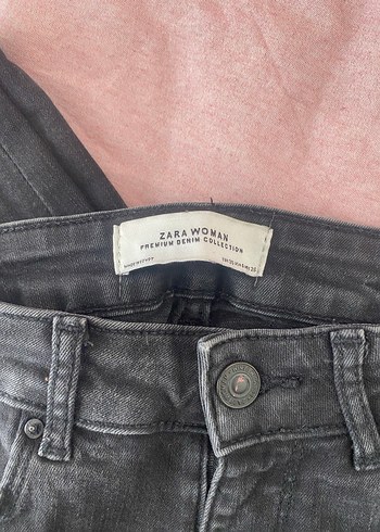 Zara marka Gri Normcore Kadın Denim Pantolon - Görsel 2
