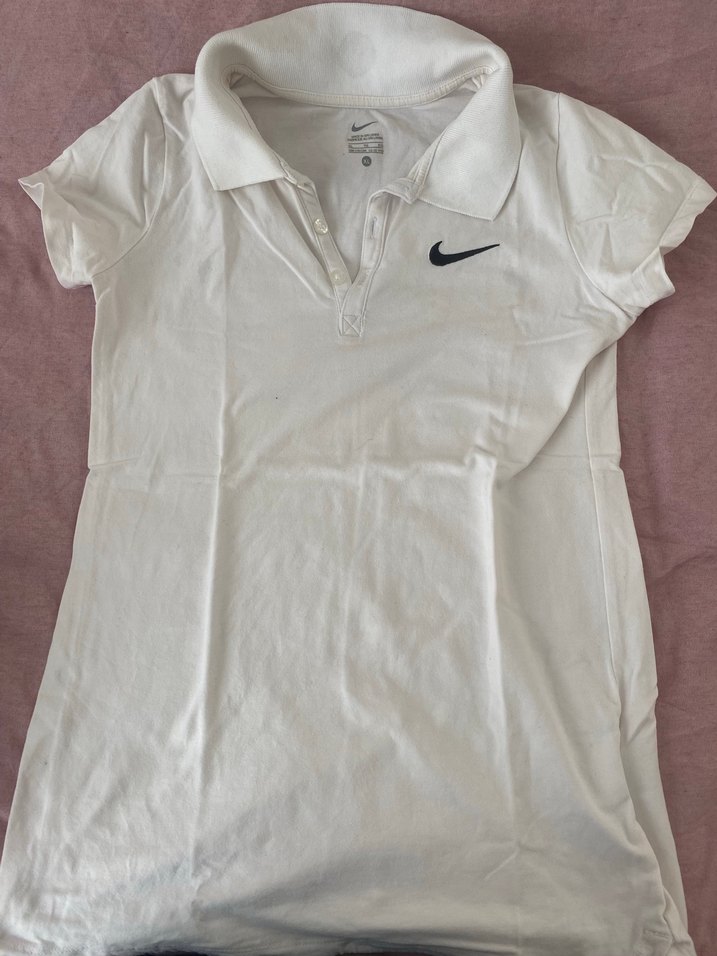 Nike marka Beyaz Kısa Kollu Polo Tişört - Görsel 2