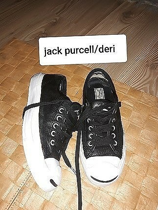 37 Beden siyah Renk jack purcell deri sneakers