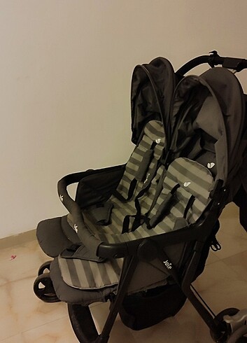 9- 36 kg Beden gri Renk İkiz bebek arabası