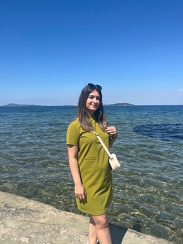 Yağ yeşili elbise