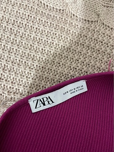 Zara mor tek omuz bluz