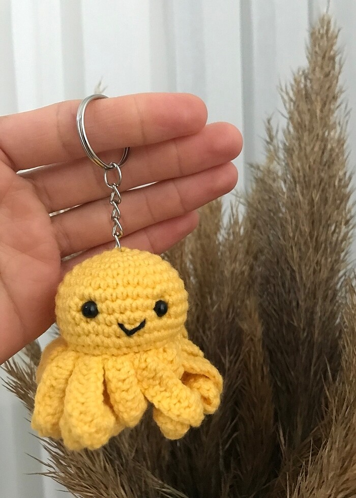 Ahtapot anahtarlık çanta süsü - Görsel 4