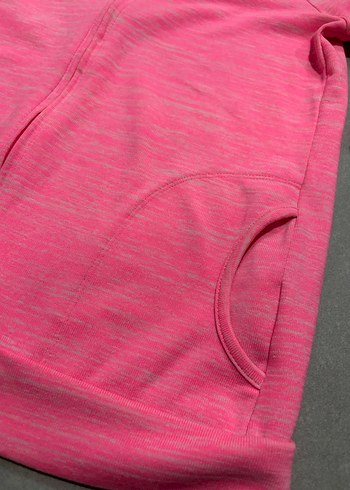 Fermuarlı Pembe Kadın Sweatshirt - Görsel 2