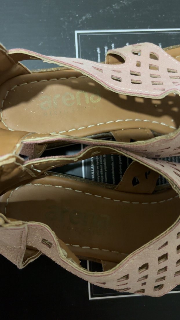 Bej Kadın Dolgu Topuklu Sandalet - Görsel 2