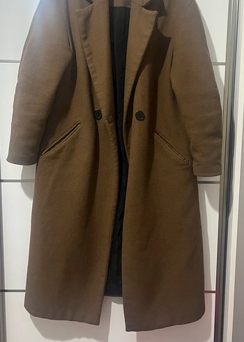 Bershka Dugmeli Kahverengi Midi Kadin Kaban