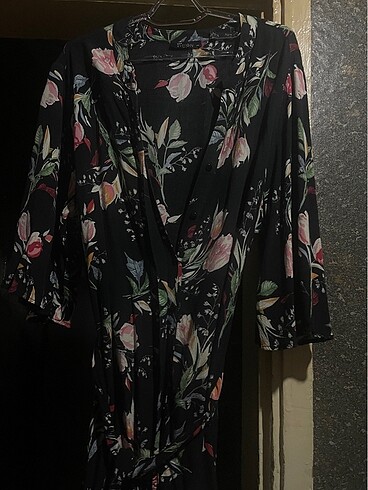 xxl Beden Kimono model çiçekli elbise