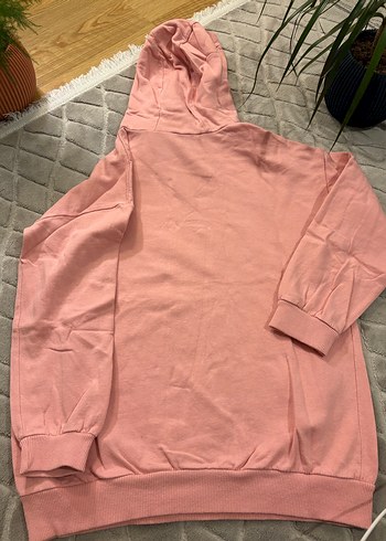 Kızlar için Kapüşonlu Pembe Sweatshirt - Görsel 4