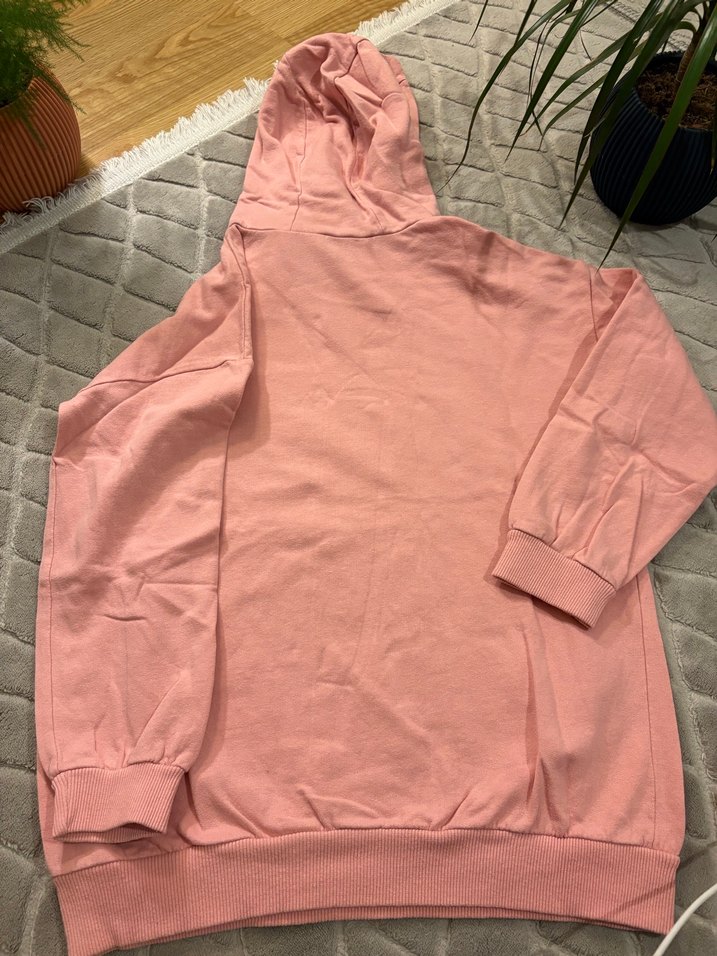 Kızlar için Kapüşonlu Pembe Sweatshirt - Görsel 4