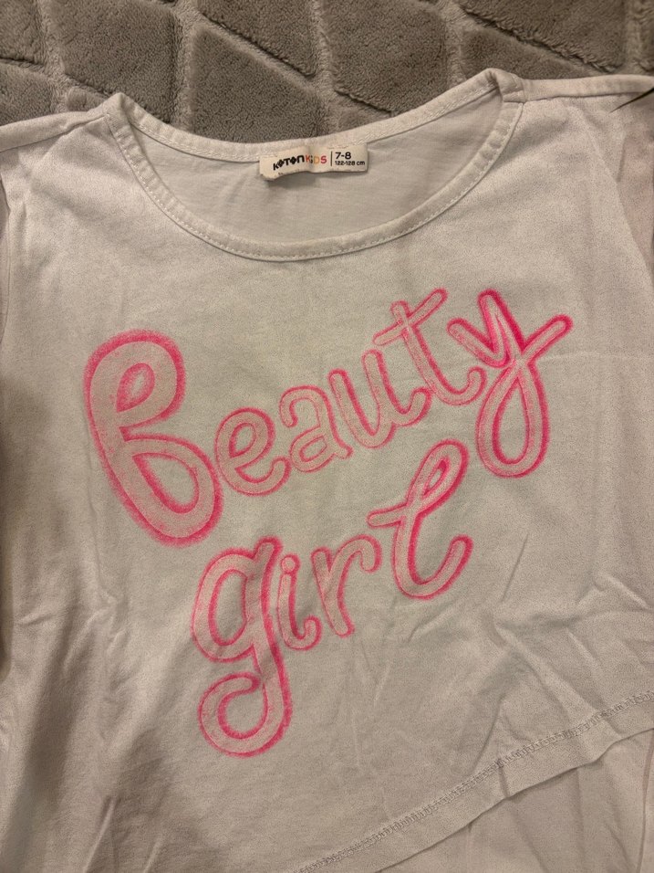 Beyaz Kız Çocuk Uzun Kollu Tişört - Görsel 3