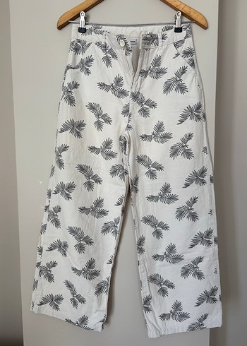 Bej Gri Desenli Rahat Kesim Pantolon - Görsel 2