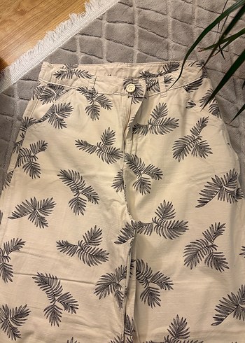 Bej Gri Desenli Rahat Kesim Pantolon - Görsel 3