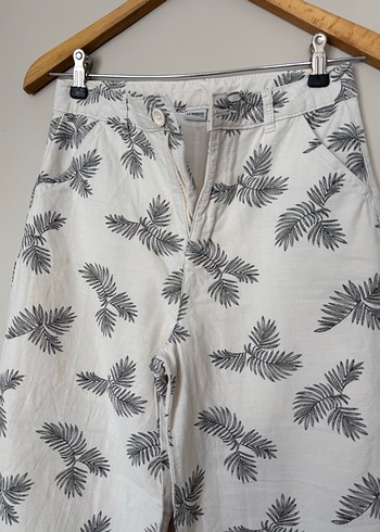 Bej Gri Desenli Rahat Kesim Pantolon - Görsel 6