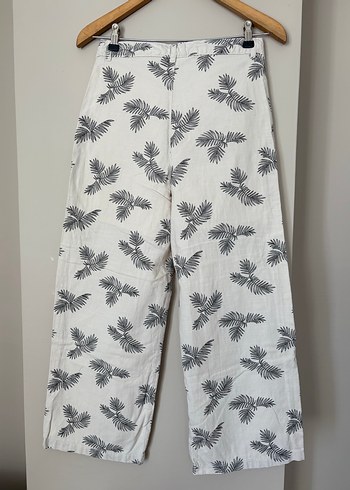 Bej Gri Desenli Rahat Kesim Pantolon - Görsel 7