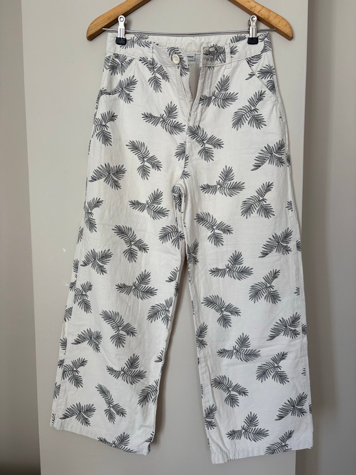 Bej Gri Desenli Rahat Kesim Pantolon - Görsel 2