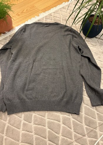 Gri Erkek Bisiklet Yaka Uzun Kollu Triko - Görsel 3