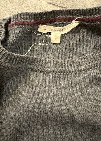 Gri Erkek Bisiklet Yaka Uzun Kollu Triko - Görsel 2