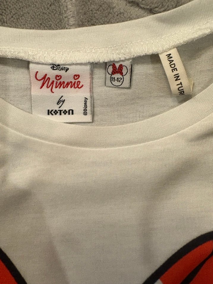 Kız Çocuk Beyaz Uzun Kollu Minnie Mouse Tişört - Görsel 2