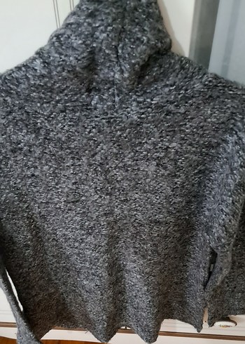 Gri Örgü Yün Kadın Kazak - Görsel 2