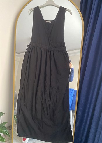 Siyah Kolsuz Hamile Uzun Tulum - Görsel 2