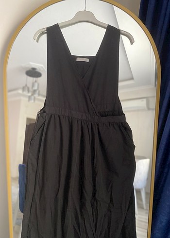 Siyah Kolsuz Hamile Uzun Tulum - Görsel 4