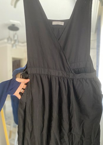 Siyah Kolsuz Hamile Uzun Tulum - Görsel 5