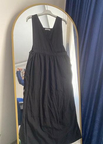 Siyah Kolsuz Hamile Uzun Tulum - Görsel 3