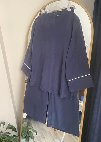 Lacivert Midi ikili Takım Uzun Kollu - Görsel 2