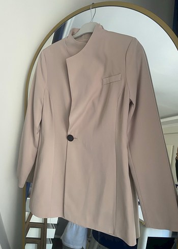 Bej Kadın Midi Blazer Ceket - Görsel 5