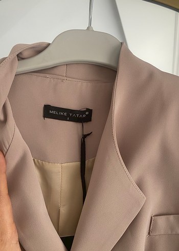 Bej Kadın Midi Blazer Ceket - Görsel 7