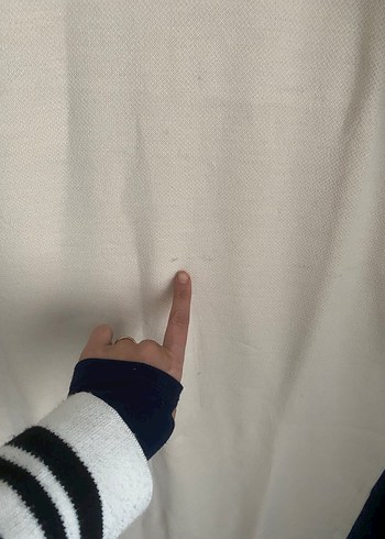 Uzun Kollu krem Triko Elbise ve Kot Kollu - Görsel 6