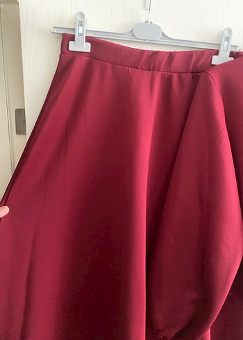 Bordo Midi Kadın Takım Elbise - Görsel 7