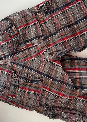 Kemerli Bol Kesim Ekoseli Erkek Şort - Görsel 10