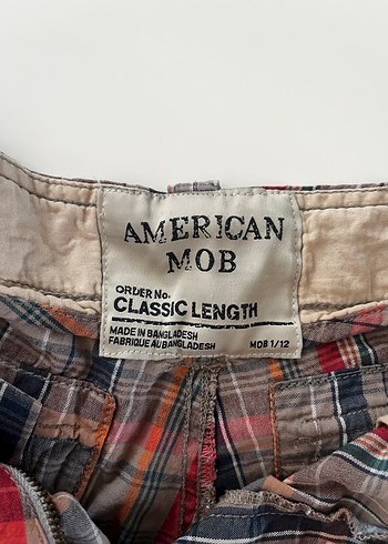 Kemerli Bol Kesim Ekoseli Erkek Şort - Görsel 4