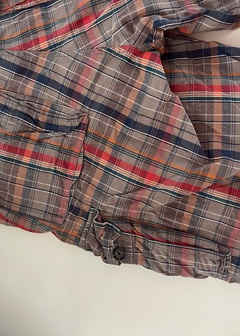 Kemerli Bol Kesim Ekoseli Erkek Şort - Görsel 11