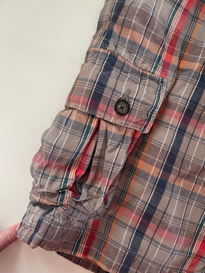 Kemerli Bol Kesim Ekoseli Erkek Şort - Görsel 5