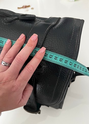 Siyah Deri Biker motor Çanta - Görsel 13