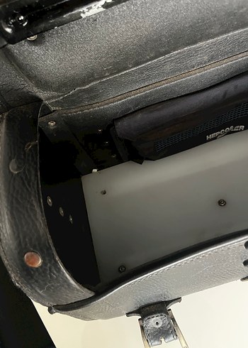 Siyah Deri Biker motor Çanta - Görsel 6