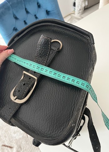 Siyah Deri Biker motor Çanta - Görsel 12