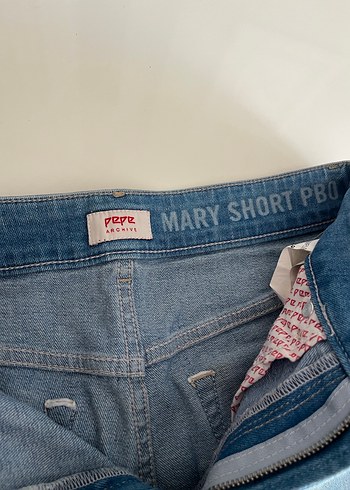 Gri Mavi Rahat Kesim Kadın Kot Şort - Görsel 2