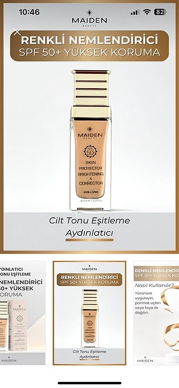 Beden Renk Maiden Beauty Skin Protector & Corrector SPF 50+