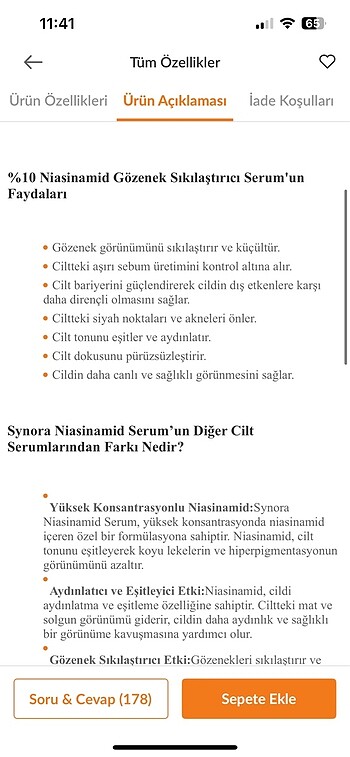 Beden Renk Niasinamid Gözenek Skilastric Serum