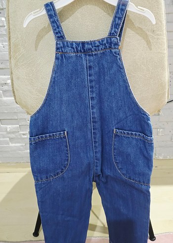 Mavi unısex Çocuk Denim Salopet - Görsel 2