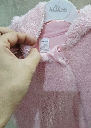 Pembe Örgü Bebek Tulum - Görsel 5