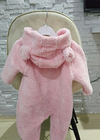 Pembe Örgü Bebek Tulum - Görsel 4